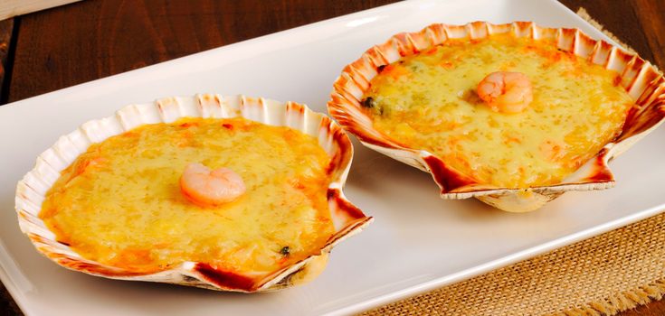 Vieiras gratinadas